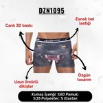 Kurt Desenli 3D Boxer Darkzone DZN1095 görsel 4