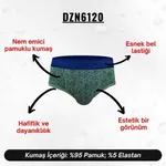 Kurukafa Desenli Yeşil Hipster Erkek Slip  Darkzone DZN6120 detay görünüm