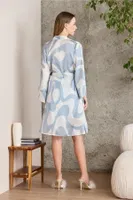 Kuşaklı Çapraz Askılı Saten Emprime Gecelik Sabahlık Takım Pierre Cardin 2420  farklı açı