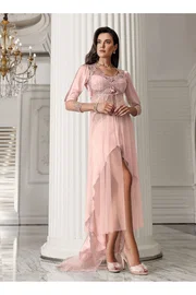 İmaj Kuyruklu Dantelli Saten Kaplı Gecelik Takımı İmaj 3206