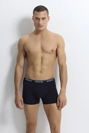 Wooster Lacivert Erkek Boxer Strech Cotton Wooster W-008 - 3 Adet