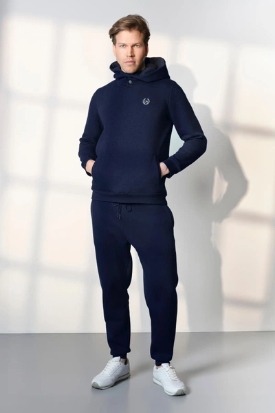 Lacivert Kapşonlu Jogger Erkek Eşofman Pijama Takımı Doreanse 25K4539