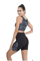 Lady Fitness Takım Kadın Kısa Tayt Büstiyer Spor Takım 4003 Görsel detay görünüm