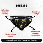 Lastikli Çita Desenli Antrasit Erkek Slip  Darkzone DZN6386 farklı açı