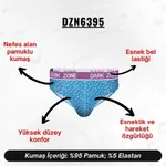 Lastikli Desenli Turkuaz Erkek Slip  Darkzone DZN6395 görsel 4