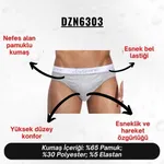 Lastikli Gri Erkek Slip  Darkzone DZN6303 görsel 4
