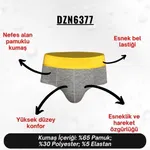 Lastikli Gri Erkek Slip  Darkzone DZN6377 farklı açı