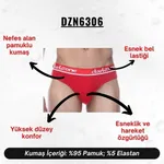 Lastikli Kırmızı Erkek Slip  Darkzone DZN6306 görsel 5
