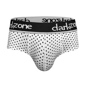 Darkzone Lastikli Nokta Desenli Beyaz Erkek Slip  Darkzone DZN6381