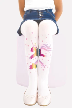 Daymod Lidya Çocuk Külotlu Çorap Beyaz Daymod D2125158 - Alternatif Görünüm