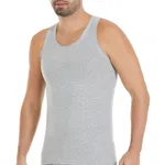 Likralı 3'lü Paket Sporcu Erkek Gri Atlet Yıldız 377 Gri