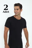 Likralı Erkek T-shirt Modelleri Arma Yıldız 1169 - 2 ADET Somon Siyah