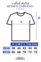 Likralı Erkek T-shirt Modelleri Arma Yıldız 1169 - 2 ADET Somon Siyah detay görünüm