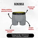 Likralı Gri Erkek Boxer Darkzone DZN2053 detay görünüm