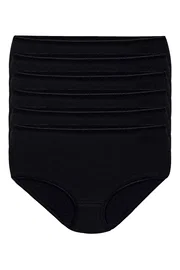 Yıldız Çamaşır Likralı İz Yapmaz Kadın Siyah 6'lı Paket Bato Külot Yıldız 3746