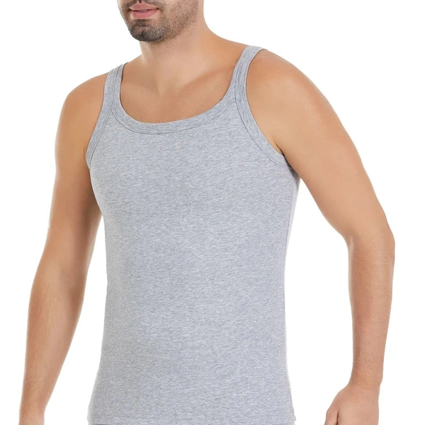 Likralı Kaşkorse Erkek Gri 3'lü Paket Atlet Yıldız 312