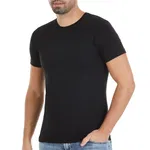 Likralı O-Yaka Kısa Kollu Erkek T-Shirt Siyah Yıldız 91 Siyah