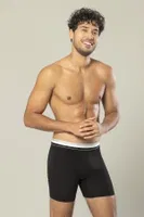 Likralı Süprem Pamuklu Erkek Uzun Boxer Erdem 1415 Siyah görsel 13
