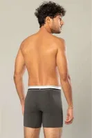 Likralı Süprem Pamuklu Erkek Uzun Boxer Erdem 1415 Antrasit görsel 10