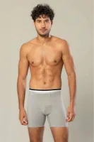 Likralı Süprem Pamuklu Erkek Uzun Boxer Erdem 1415 Gri görsel 6