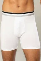 Likralı Süprem Pamuklu Erkek Uzun Boxer Erdem 1415 Beyaz görsel 4