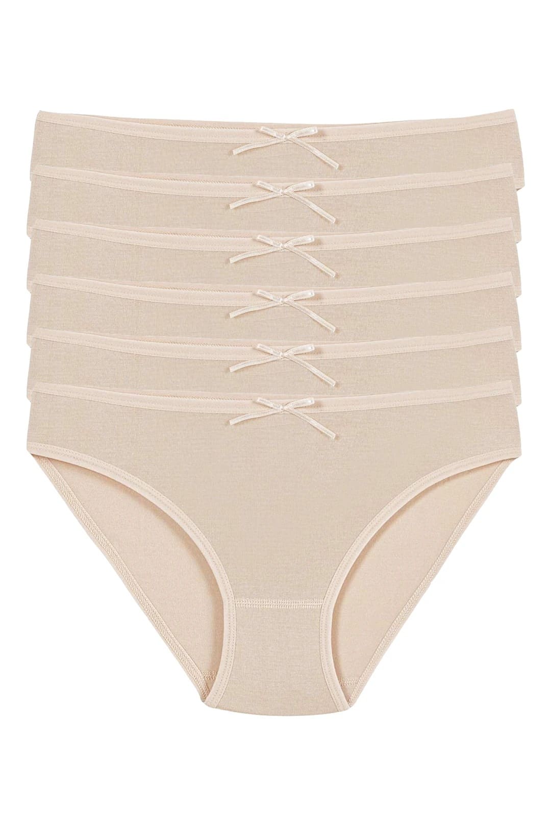 Likralı Ten 6'lı Paket Viscon Kadın Bikini Külot Yıldız 3557