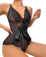 Lily Bianca Fantezi Babydoll Siyah 969 Siyah görsel 5