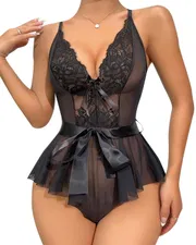 Lily Bianca Fantezi Babydoll Siyah 969