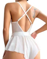 Lily Bianca Fantezi Beyaz Babydoll 968 Beyaz farklı açı