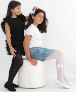 Manolya Aksesuar toka Takımlı Çocuk Külotlu Çorap Beyaz Daymod D2125176 Beyaz farklı açı
