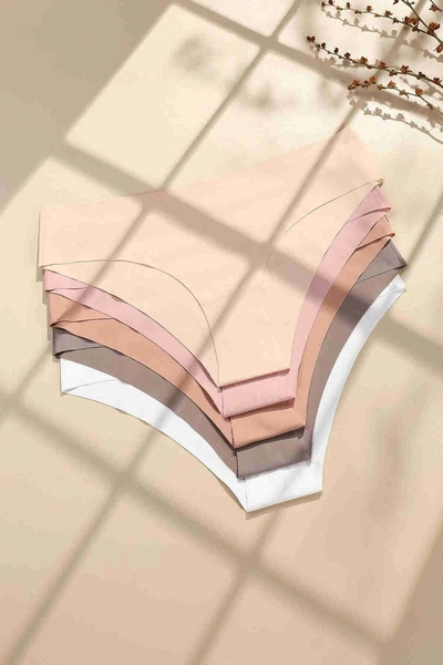 İz Yapmaz Likralı Dikişsiz Lazer Kesim Bikini Slip Külot Merry See MS 7622 - 5 ADET