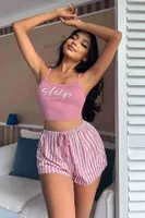Askılı Sleep Basklı Sortlu Pijama Takımı Merry See MS4070 Çok Renkli görsel 4