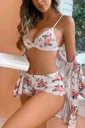 Çiçek Basklı Sütyenli Sortlu 2 li Pijama Takımı Çok Renkli Merry See MS 4071