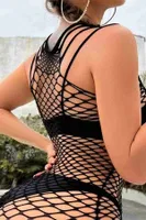 Fantezi Halter Yaka File Elbise Vücut Çorabı Siyah Merry See MS 79511 Siyah farklı açı