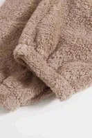 Askılı Peluş Polar Crop Kadın Pijama Takımı Kahverengi Merry See MS4065 Kahverengi görsel 4