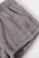 Kolsuz Askılı Peluş Polar Alt Üst Şortlu Pijama Takımı Gri Merry See MS4078 Gri farklı açı