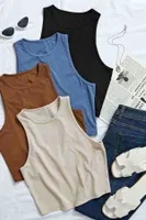 Kolsuz Örme Kumaş Siyah Kadın Crop Bluz Siyah Merry See MS39019 Siyah farklı açı