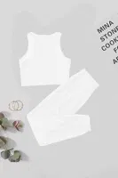 Kalın Askılı Polarlı Kadın Pijama Takımı Merry See MS 40819 Beyaz görsel 4