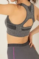 Miofit Seamless Dolgusuz Kadın Spor Sütyeni Miorre 001-001116 Purple Melange görsel 7