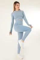 Miofit Yüksek Bel Kadın Spor Uzun Tayt Miorre 001-001114 detay görünüm