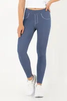 Miorre Lidyana Seamless Kot Desenli Tayt 148-000291 Lacivert görsel 5