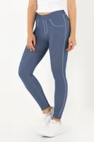 Miorre Lidyana Seamless Kot Desenli Tayt 148-000291 Lacivert görsel 6
