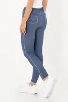 Miorre Lidyana Seamless Kot Desenli Tayt 148-000291 Lacivert görsel 7