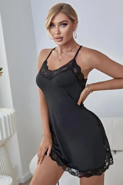 Boyundan Bağlamalı Siyah Fantezi Gecelik Mite Love 3003698 - Alternatif Görünüm