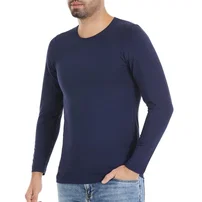 Yıldız Çamaşır Modal Lacivert O-Yaka Uzun Kollu Erkek T-Shirt Yıldız 387