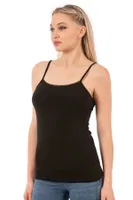 Modal Pamuklu Esnek Rahat İp Askılı Örme Kadın Atlet Özkan 27105  Siyah görsel 8