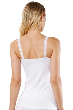 Özkan Modal Pamuklu İnce Askılı Dantelli Kadın Atlet Özkan 24675  - Alternatif Görünüm