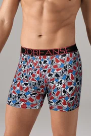 Doreanse Modal Pamuklu İskambil Zar Desenli Erkek Boxer Doreanse 1869