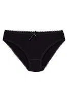 Modal Siyah 6'lı Paket Dantelli Kadın Bikini Külot Yıldız 3901 Siyah detay görünüm