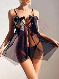 NightLight Kurdelalı Erotik Tül Gecelik NightLight 7022